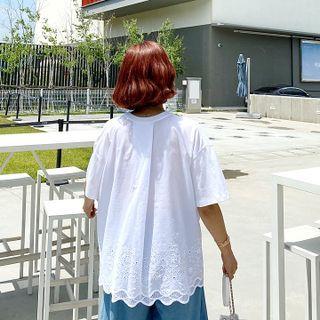 Lace-back Plain Top