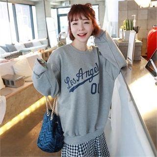 Lettering-patch Varsity Sweatshirt