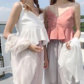 Light Jacket / Camisole Top / Wide Leg Pants