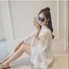 Fringed 3/4-sleeve Light Jacket