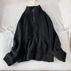 Half-zip Drop-shoulder Sweatshirt