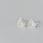 925 Sterling Silver Triangle Stud Earring 1 Pair - As Shown In Figure - One Size