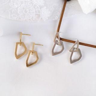 Geometric Alloy Hoop Earring