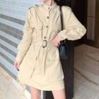 Pocket Detail Long-sleeve Mini Dress