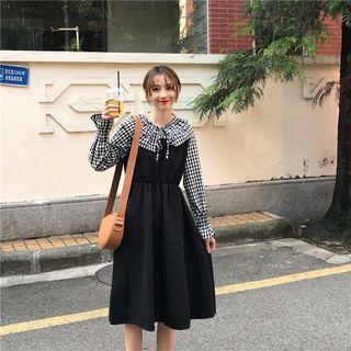 Plaid Blouse / Jumper Dress