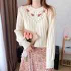Embroidered Slim-fit Sweater