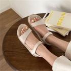 Adhesive Ankle-strap Slide Sandals