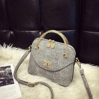 Lock Detail Crossbody Bag