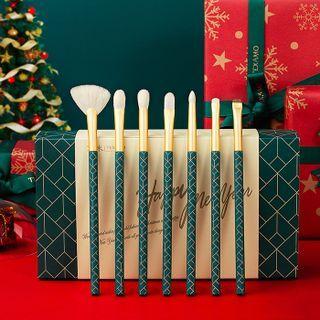 Set Of 7 : Makeup Brush Wool - Set Of 7 - Green - One Size