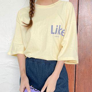Like Oversized Slit-side T-shirt