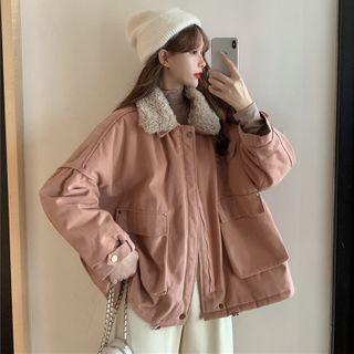 Fleece-trim Zip Jacket