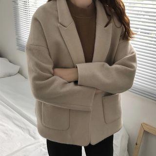 Notch Lapel Knitted Jacket