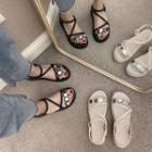 Woven Strap Platform Wedge Heel Sandals