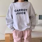 Carrot Juice Letter Loose-fit Sweatshirt