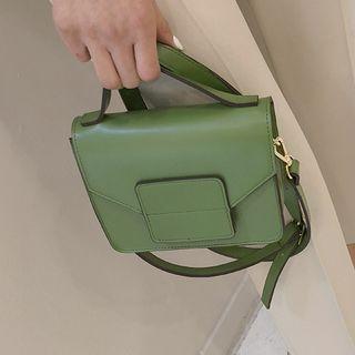 Faux-leather Envelop Mini Satchel