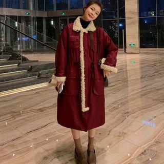 Drawstring Padded Midi Coat