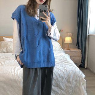 Cap-sleeve Cable Knit Vest