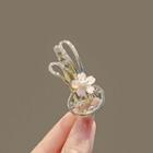 Rabbit Flower Hair Clip Gold - One Size
