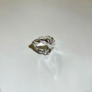 Irregular Sterling Silver Ring Silver - One Size