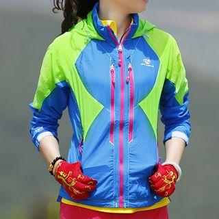 Color Block Quick Dry Zip Jacket
