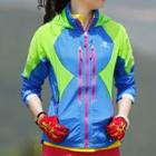 Color Block Quick Dry Zip Jacket