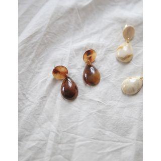 Faux-marble Teardrop Dangle Earrings