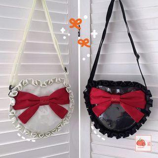Heart Ruffled Crossbody Bag