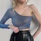Single Long-sleeve Cropped T-shirt