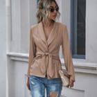 Long Sleeve Tie-waist Light Blazer