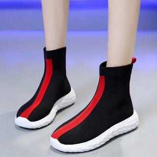 Colour Block Short Boots