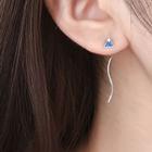 925 Sterling Silver Mt Fuji Swirl Dangle Earring 1 Pair - As Shown In Figure - One Size