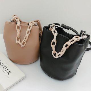 Chain-trim Bucket Bag
