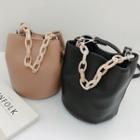 Chain-trim Bucket Bag