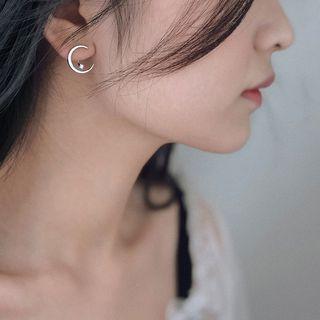 Crescent Moon 925 Sterling Silver Ear Jacket