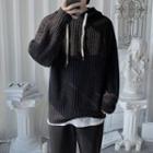 Plain Hooded Loose-fit Sweater