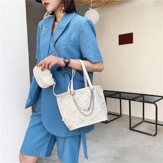 Set: Tote Bag + Pouch Off White - One Size