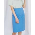Seam-trim Colored Skirt