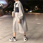 High Neck Zipper Pullover Dress