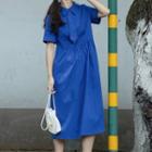 Short-sleeve Dress With Tie
