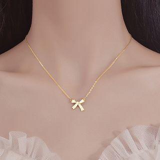 Bow Pendant Sterling Silver Choker