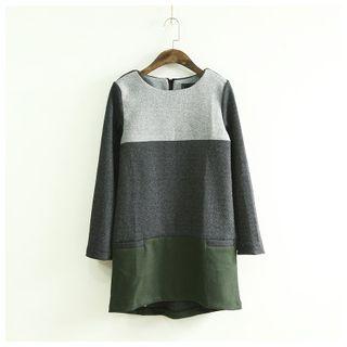 Color Block Long-sleeve Tunic