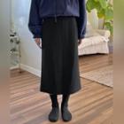 Slit-back Knit Long Skirt