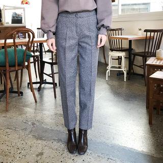 Flat-front Glen Check Pants