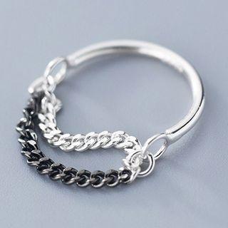 Layered Chain 925 Sterling Silver Ring As Shown In Figure - One Size