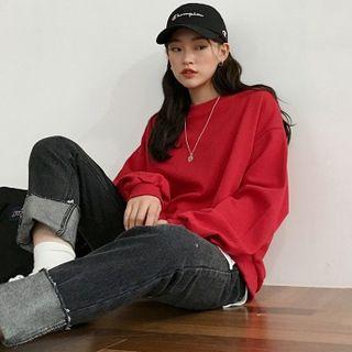 Couple Balloon-sleeve Boxy Pullover In 8 Colors