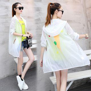 Print Light Hooded Jacket