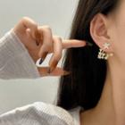 Star Rhinestone Swing Earring 1 Pair - E4150 - 925 Silver - Gold - One Size
