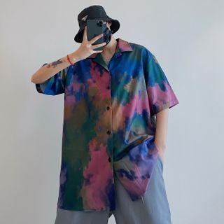Color-block Oversized Shirt
