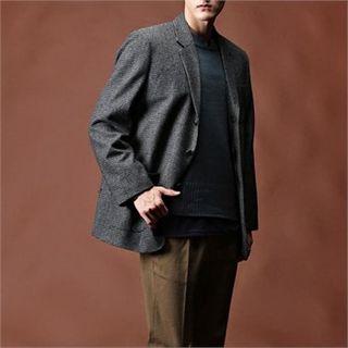 Houndstooth Single-breasted Blazer