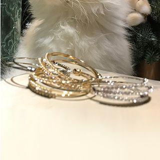Rhinestone Multi-hoop Earring